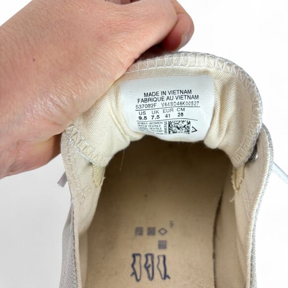 Converse All Star Shoreline Womens Size 9.5 Knit Off White Shoes Sneakers - Picture 7 of 10